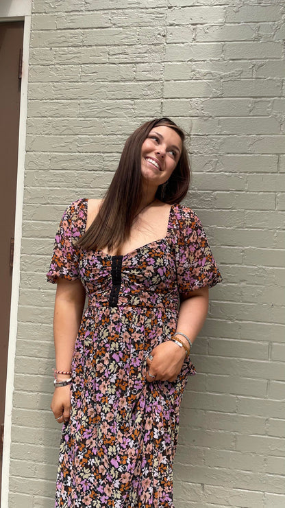 Floral Sedona Midi Dress - La De Da