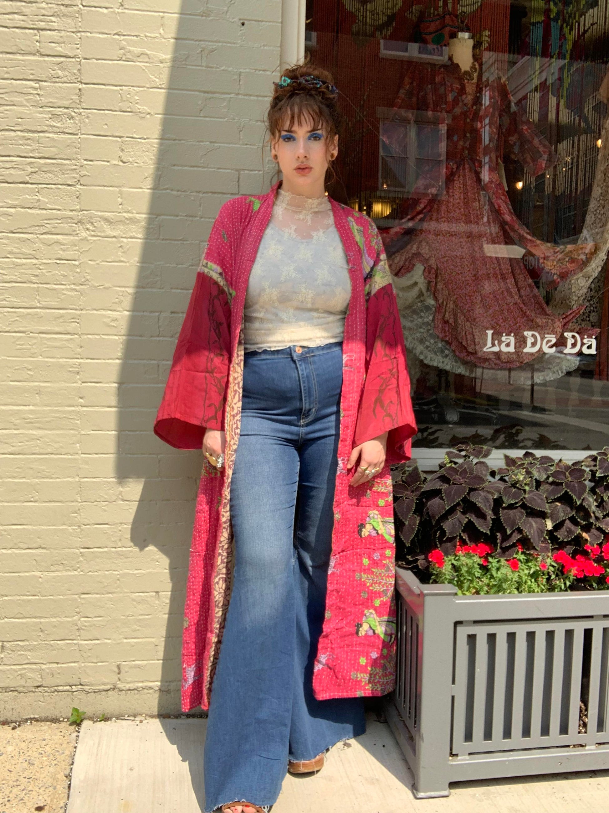 Red Currant Majestic Kimono - La De Da