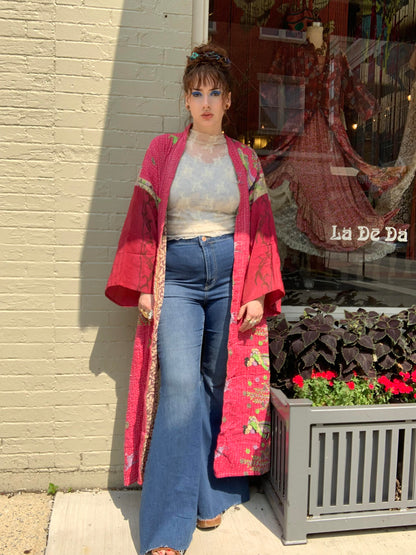 Red Currant Majestic Kimono - La De Da