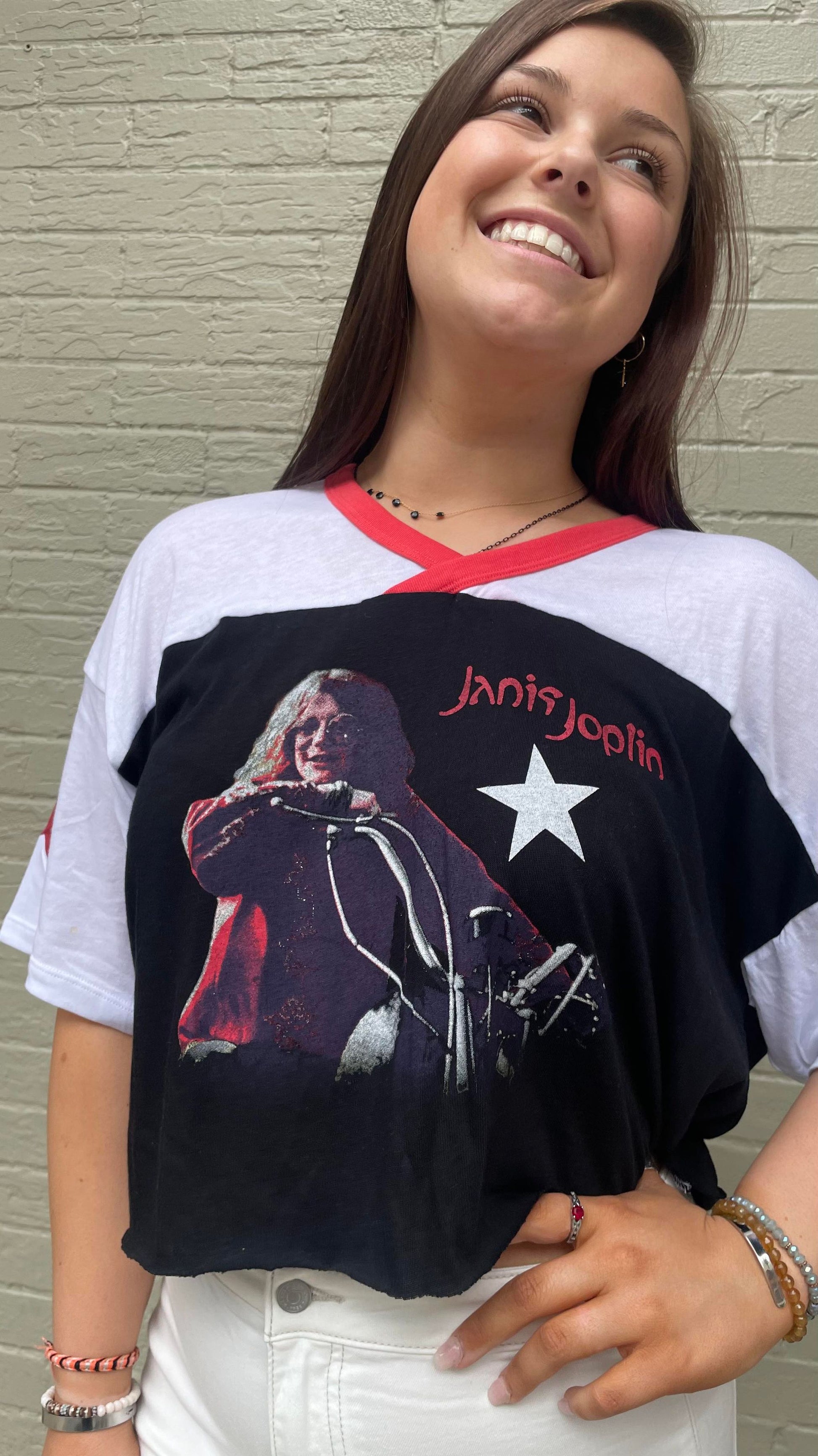 Janis Joplin Classic Motorcycle Tee - La De Da
