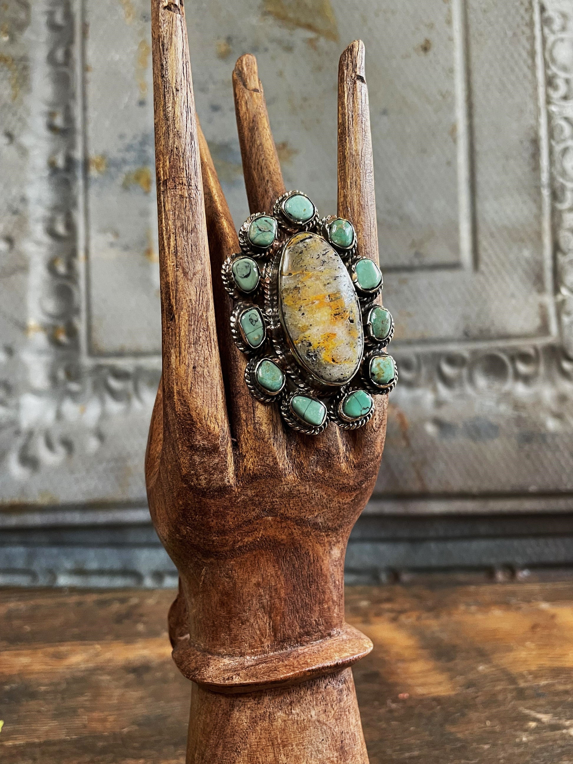 Oval Bumble Bee Jasper OOAK Ring - La De Da