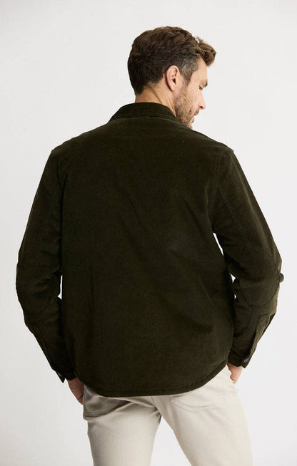 Concord Sherpa Lined Corduroy Shirt Jacket - Olive