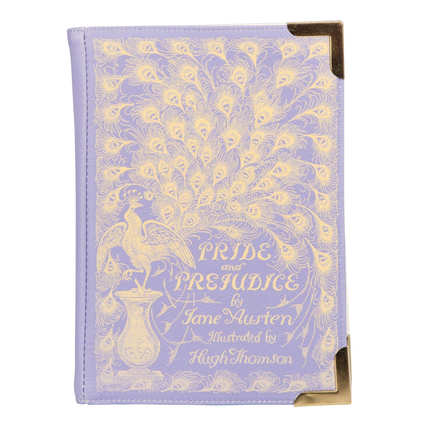 Pride and Prejudice Purple Book Crossbody Clutch Bag - Large
