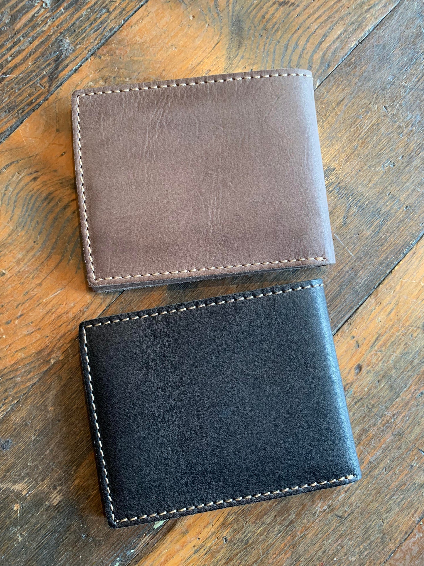 Grey/Brown Jenson Bi-Fold Wallet - La De Da