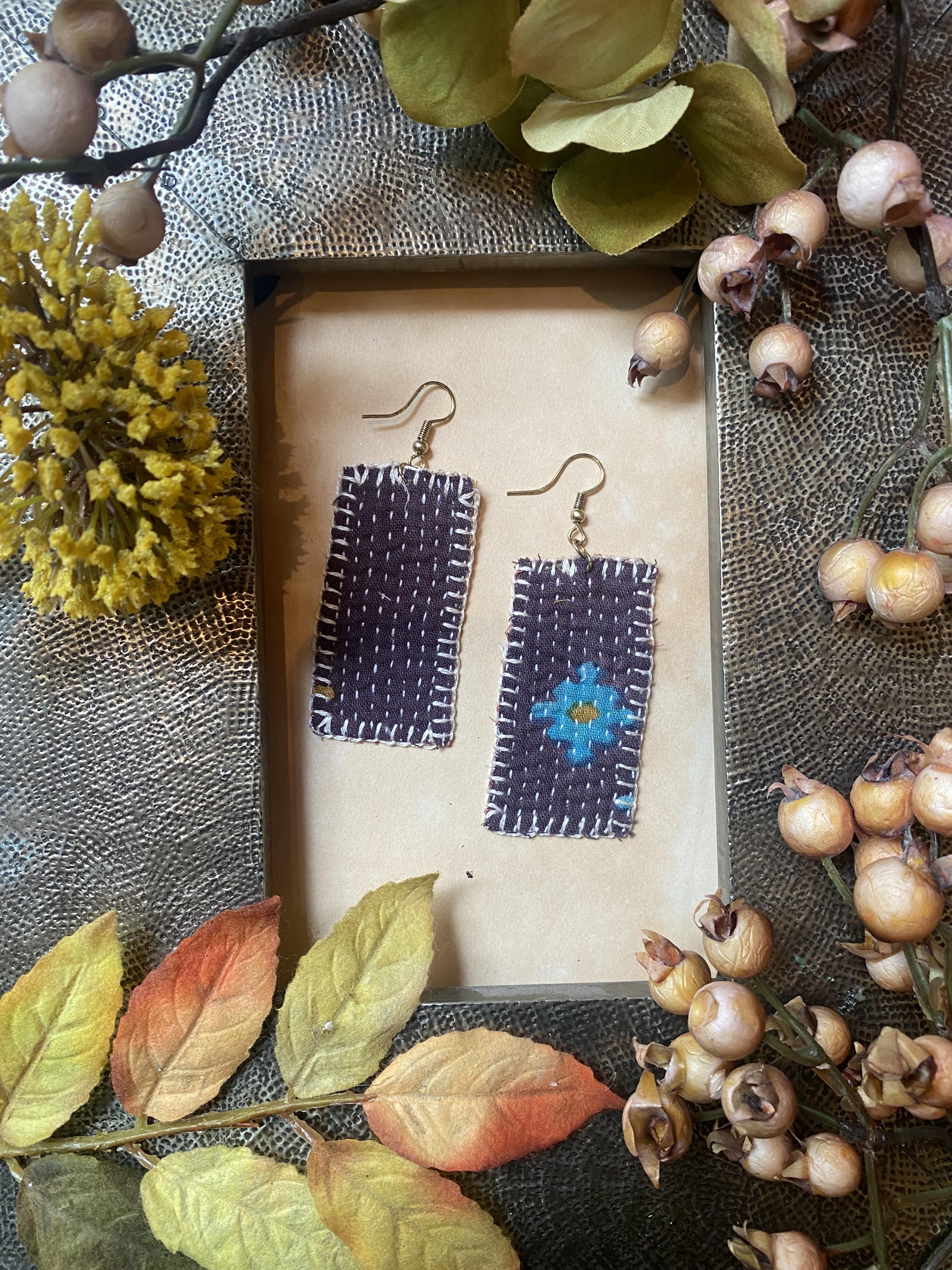 Kantha earrings deals