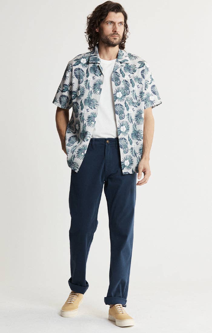 Stretch Cotton Chino Pants - Navy