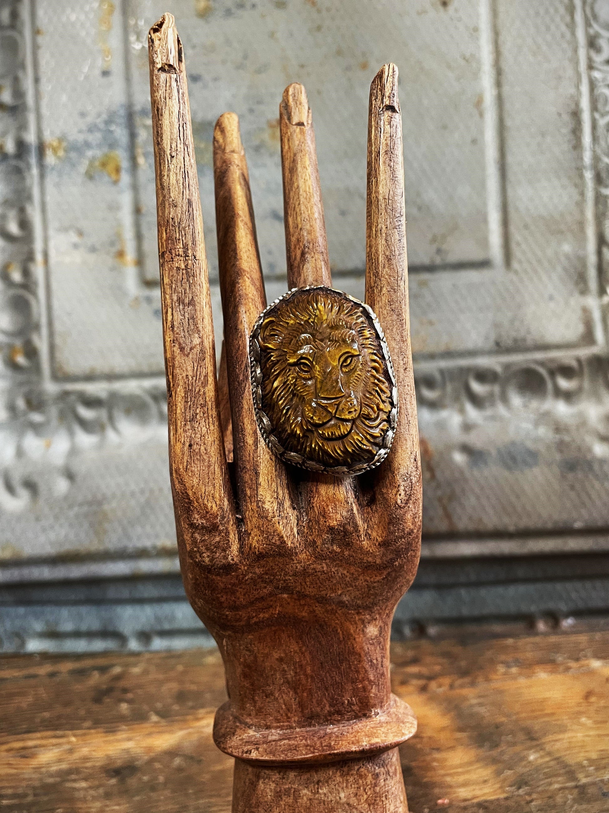Tigers Eye Lion OOAK Ring - La De Da