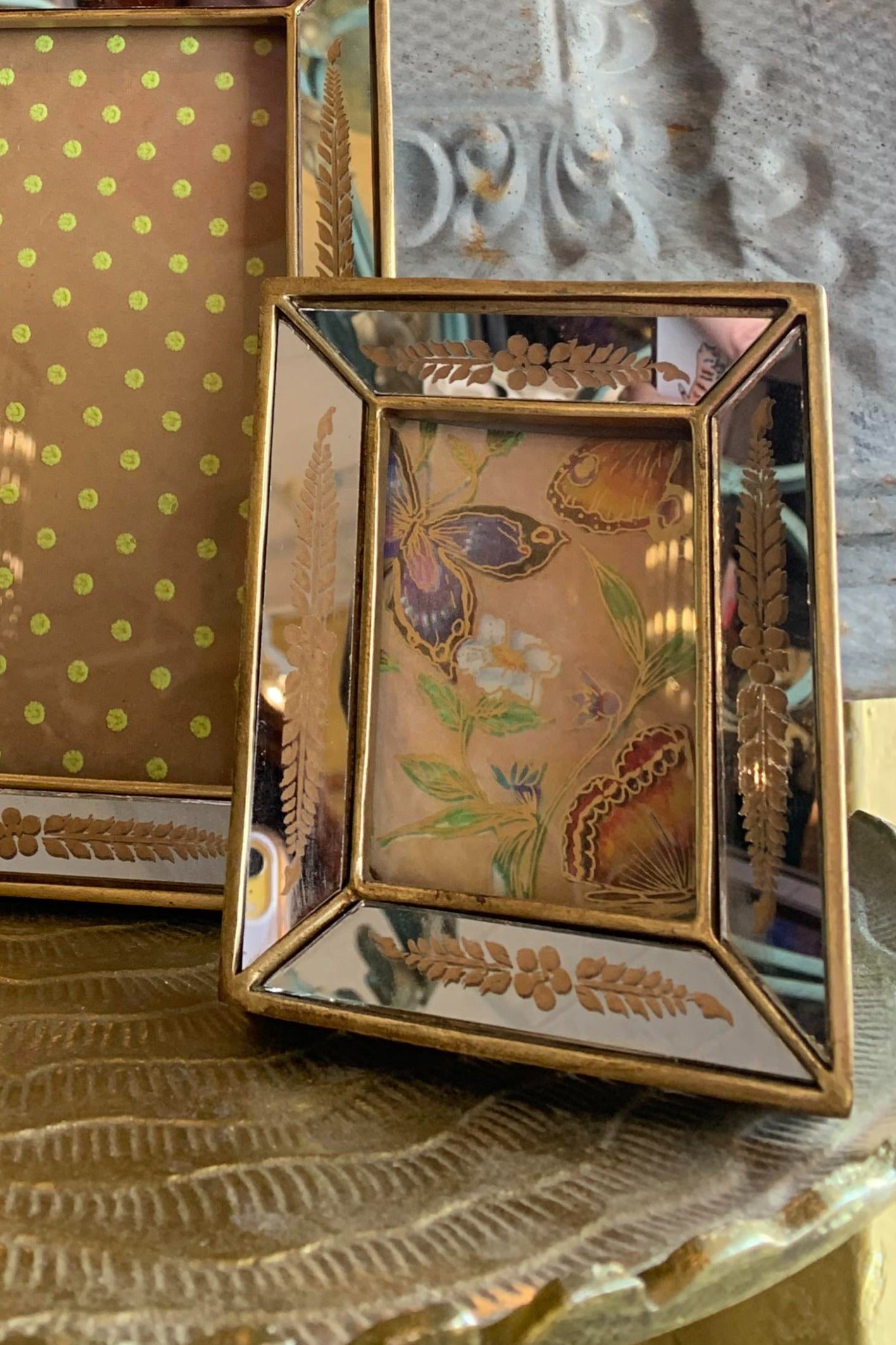 Mini Verona Gold Leaf Mirror Photo Frame - La De Da