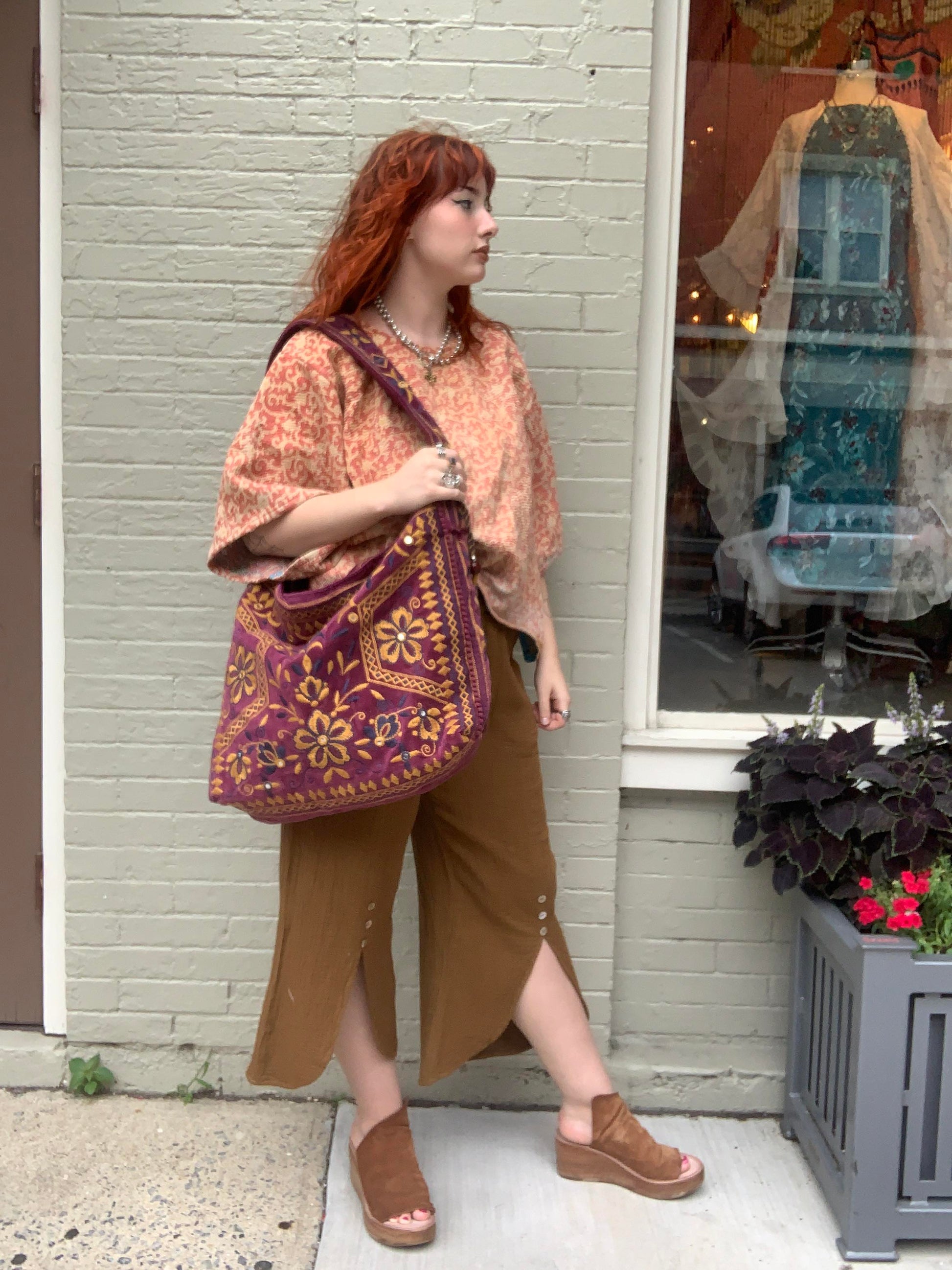 Free People Vic Velvet Slouchy Bag