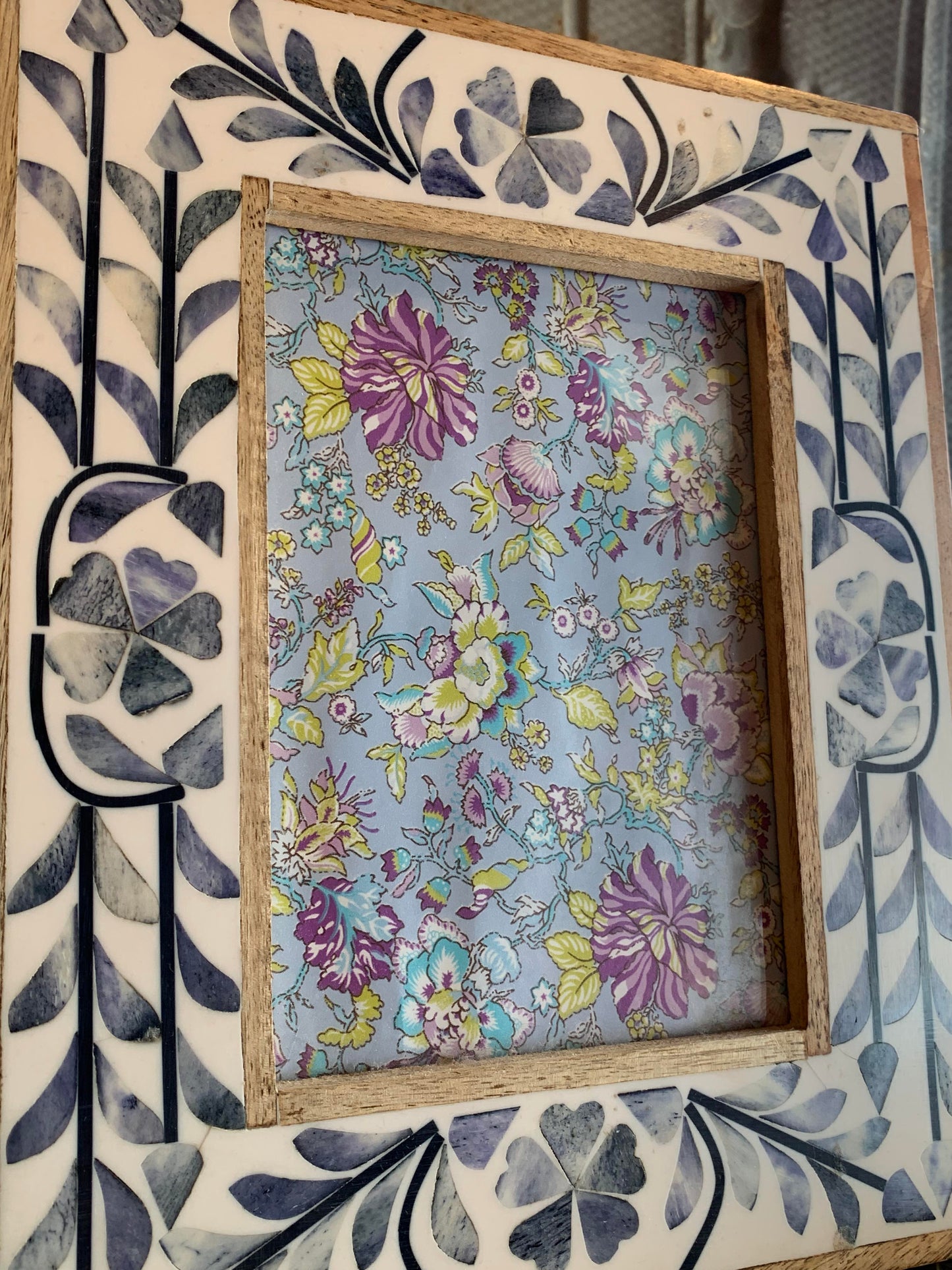 Blue Belle Bone Inlay Photo Frame 5x7 - La De Da