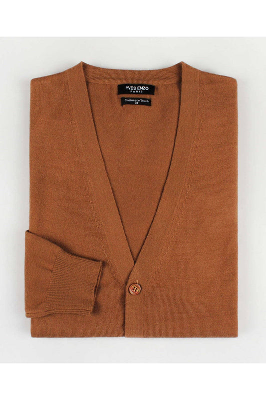 5 Button Cardigan *Cashmere Touch* - Camel