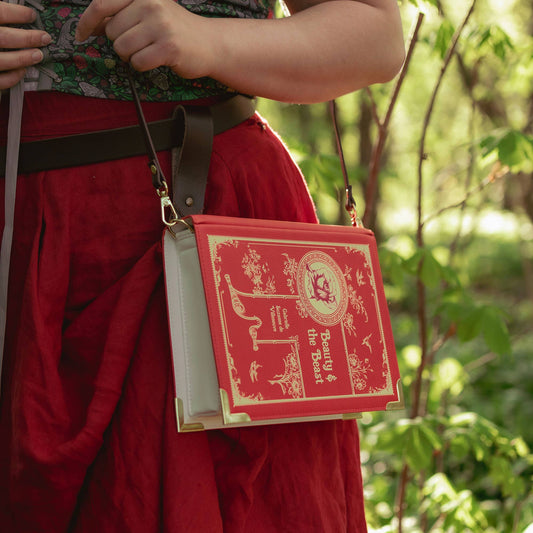 The Beauty and The Beast Book Crossbody Vegan Handbag - Small