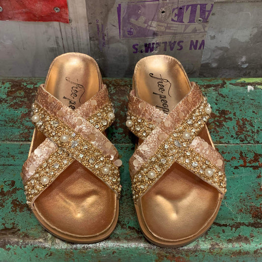 Moon Child Embellished Sandals - La De Da