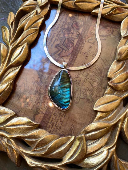 Yasmin Necklace Silver Labradorite - La De Da