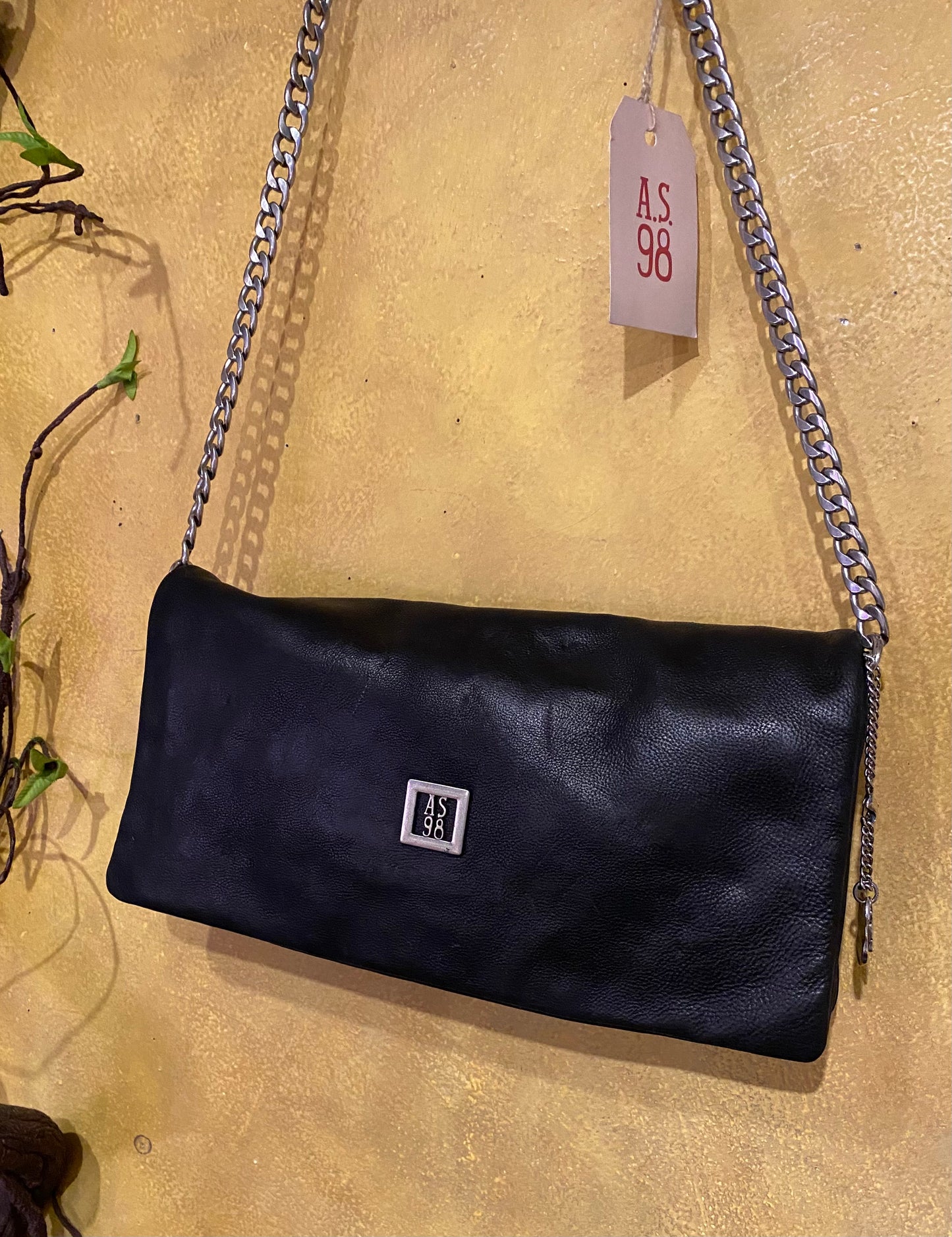 Hawkins Leather Crossbody Bag - Black