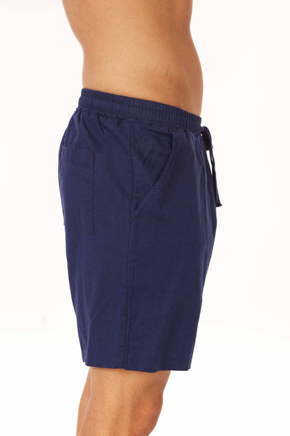 Men's Linen blend Short - Navy