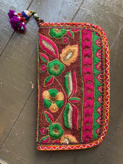 Handmade Embroidered Wallet - C - La De Da