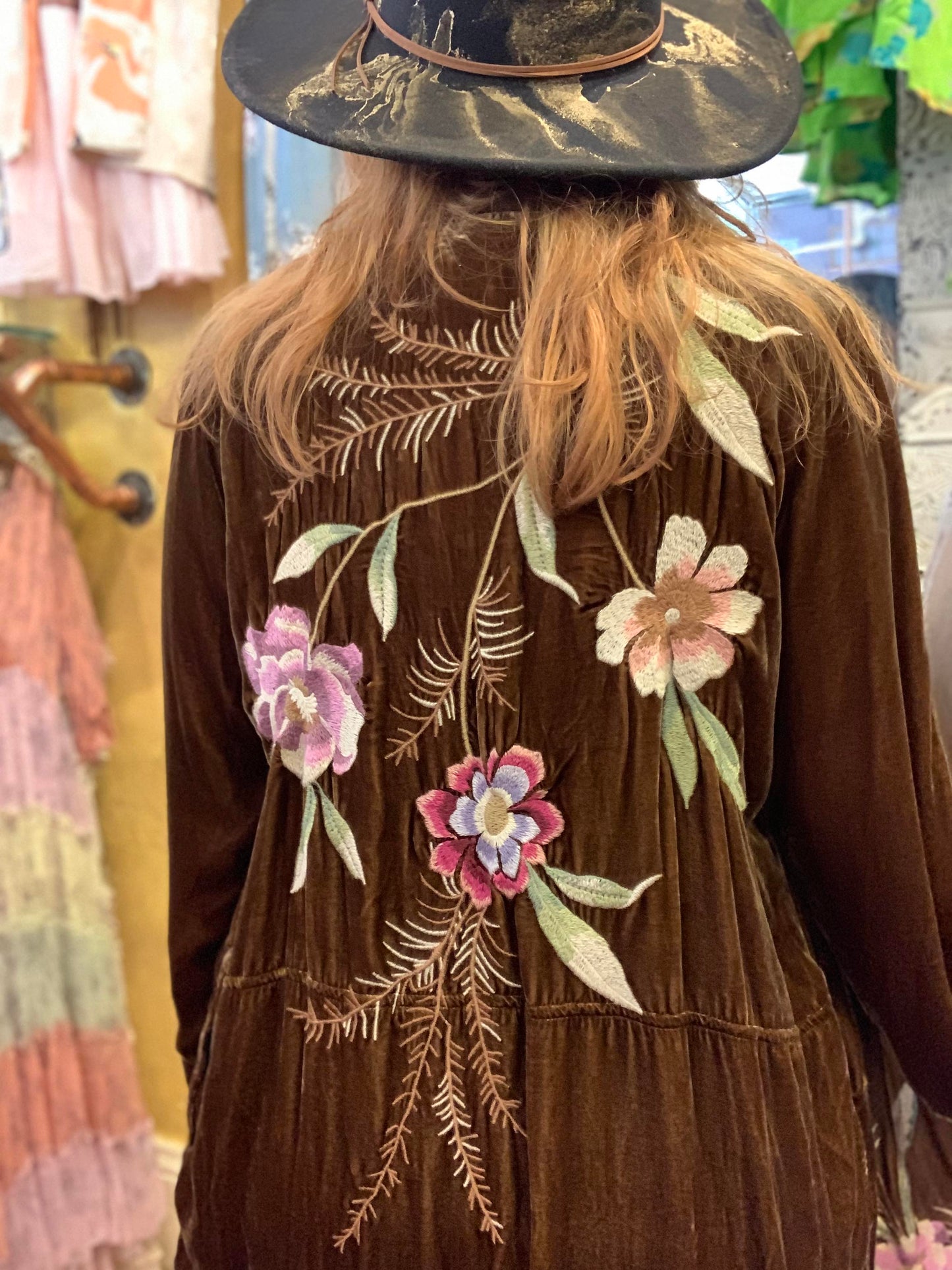 Meriah Velvet Duster Coat - Gold - La De Da