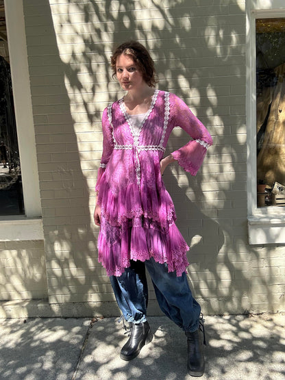 Custom Dyed Lace Dress - La De Da