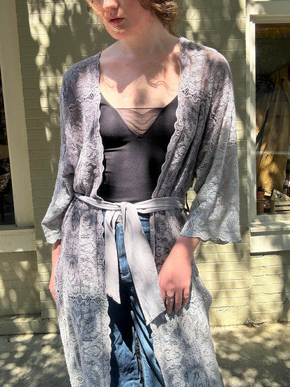 Custom Dyed Belted Kimono - La De Da