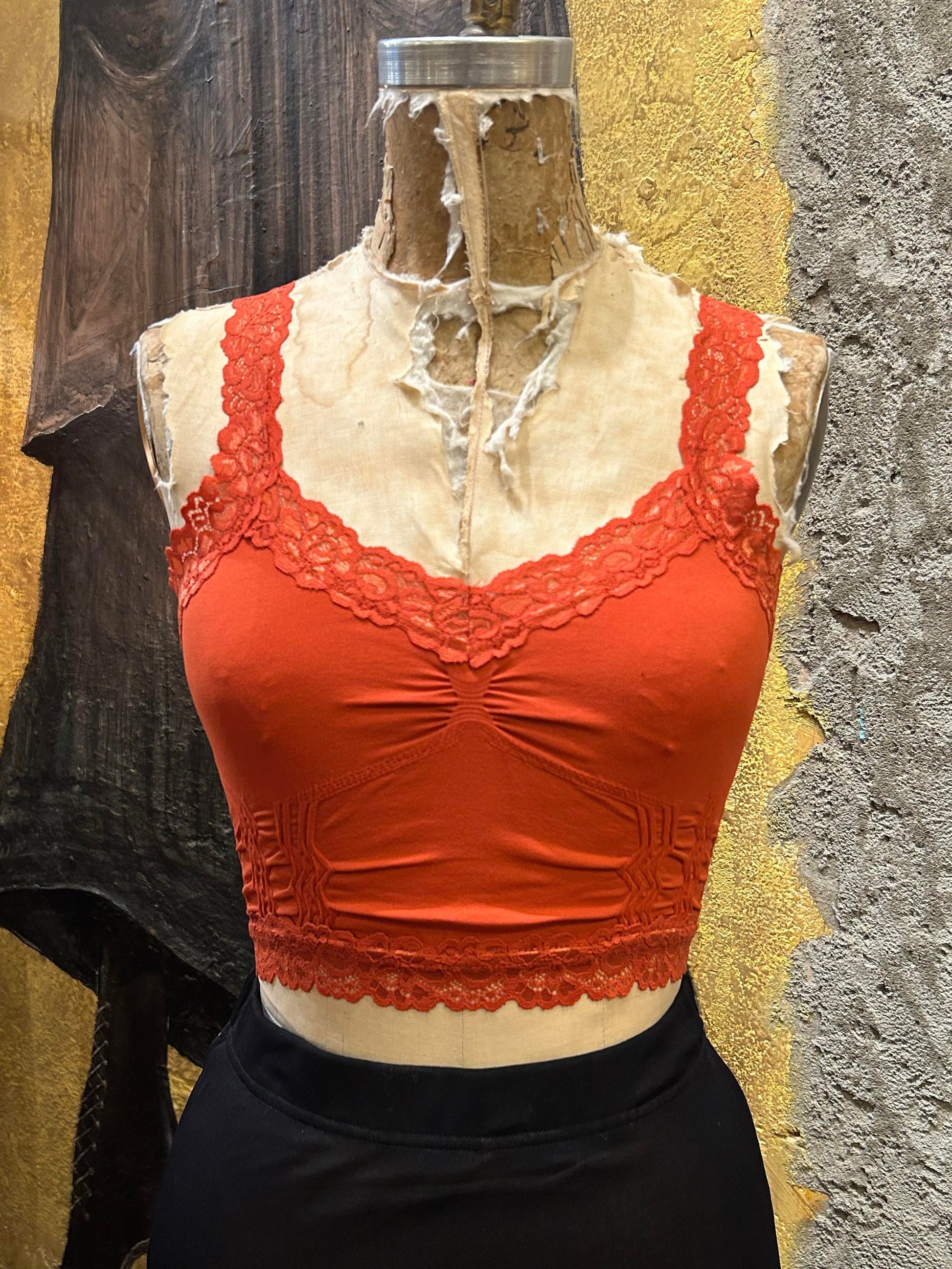 Seamless Laced Cami Bralette (Choose Color)