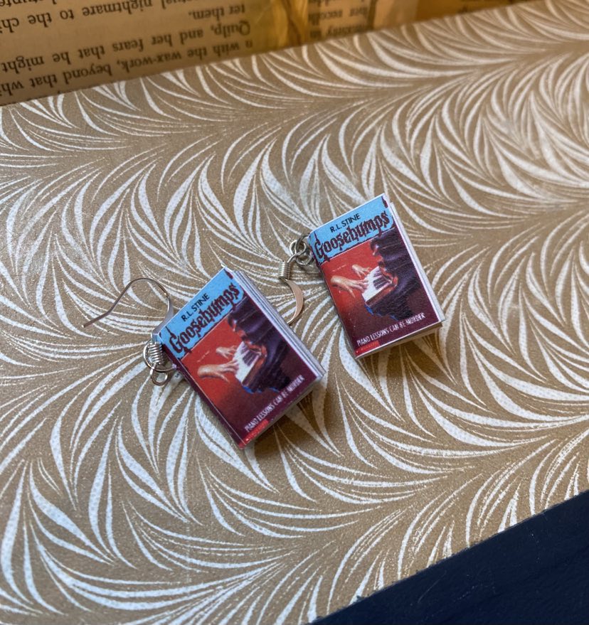 Goosebumps "Piano Lessons Can Be Murder" Earrings - Silver - La De Da