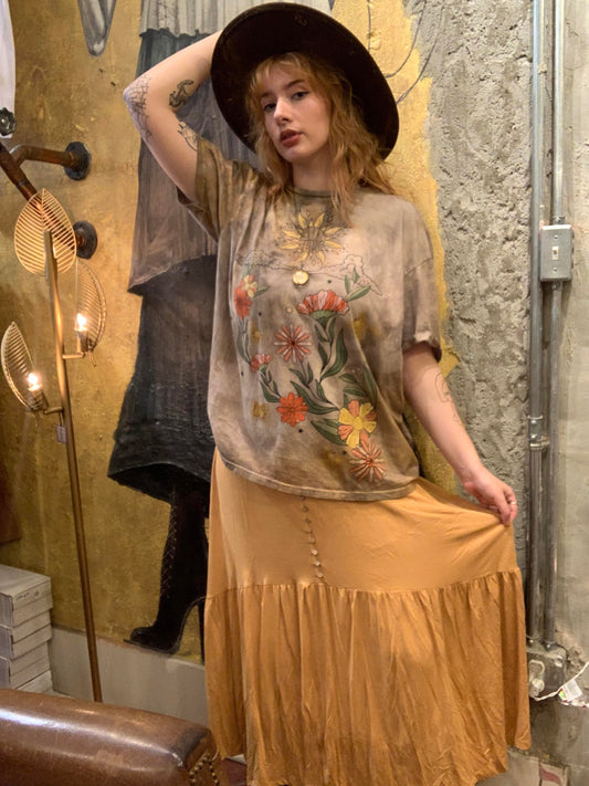 Custom Dyed Graphic Tee - La De Da