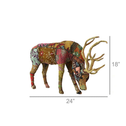 Bavarian Forest Stag Grazing - Ex Lrg - Deep Brown