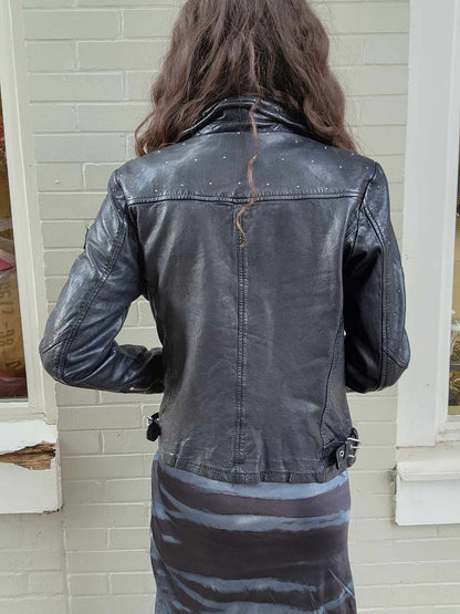 Lela Studded Leather Jacket - La De Da
