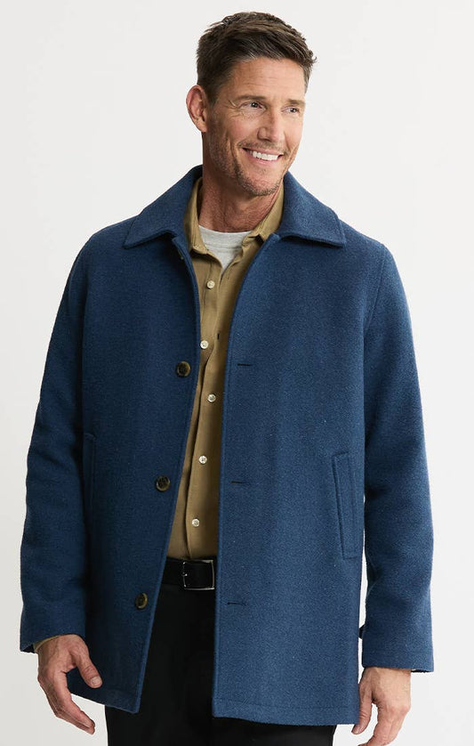 Mott Wool Blend Coat - Warm Blue
