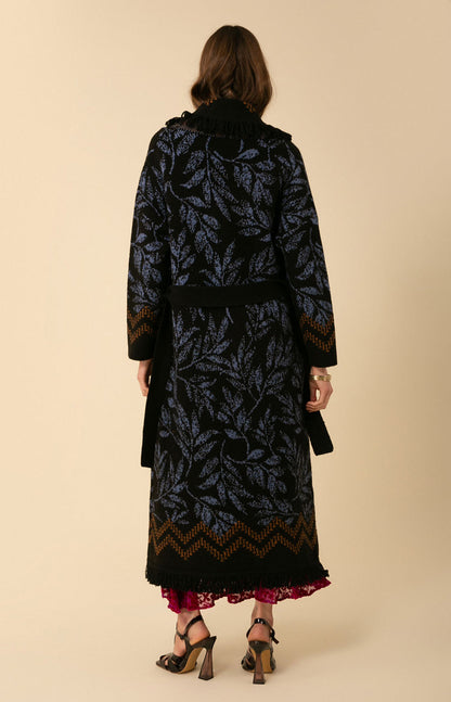 Maelle Fringe Sweater - Blue and Black - La De Da