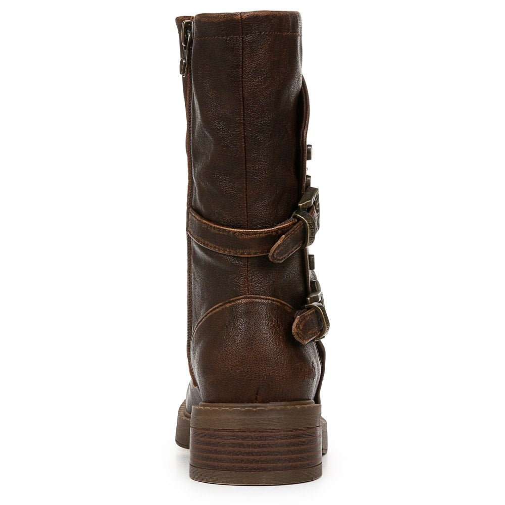 Venice Cuff Moto Boot - Distressed Brown