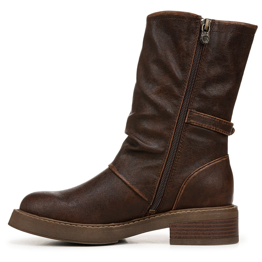 Venice Cuff Moto Boot - Distressed Brown