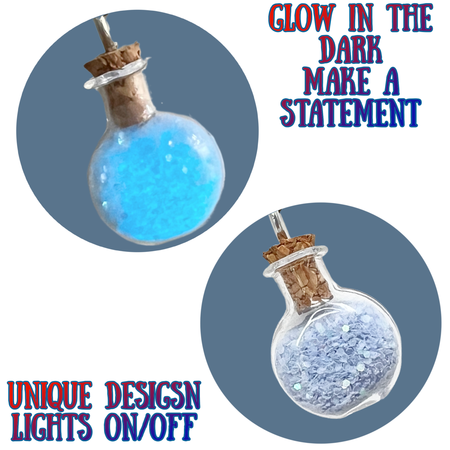Magical Pixie Dust Bottle Necklace - Glow-in-the-Dark