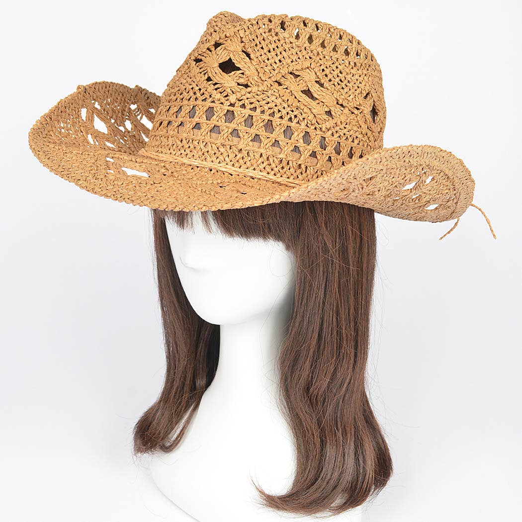 Faux Straw Cowboy Hat
