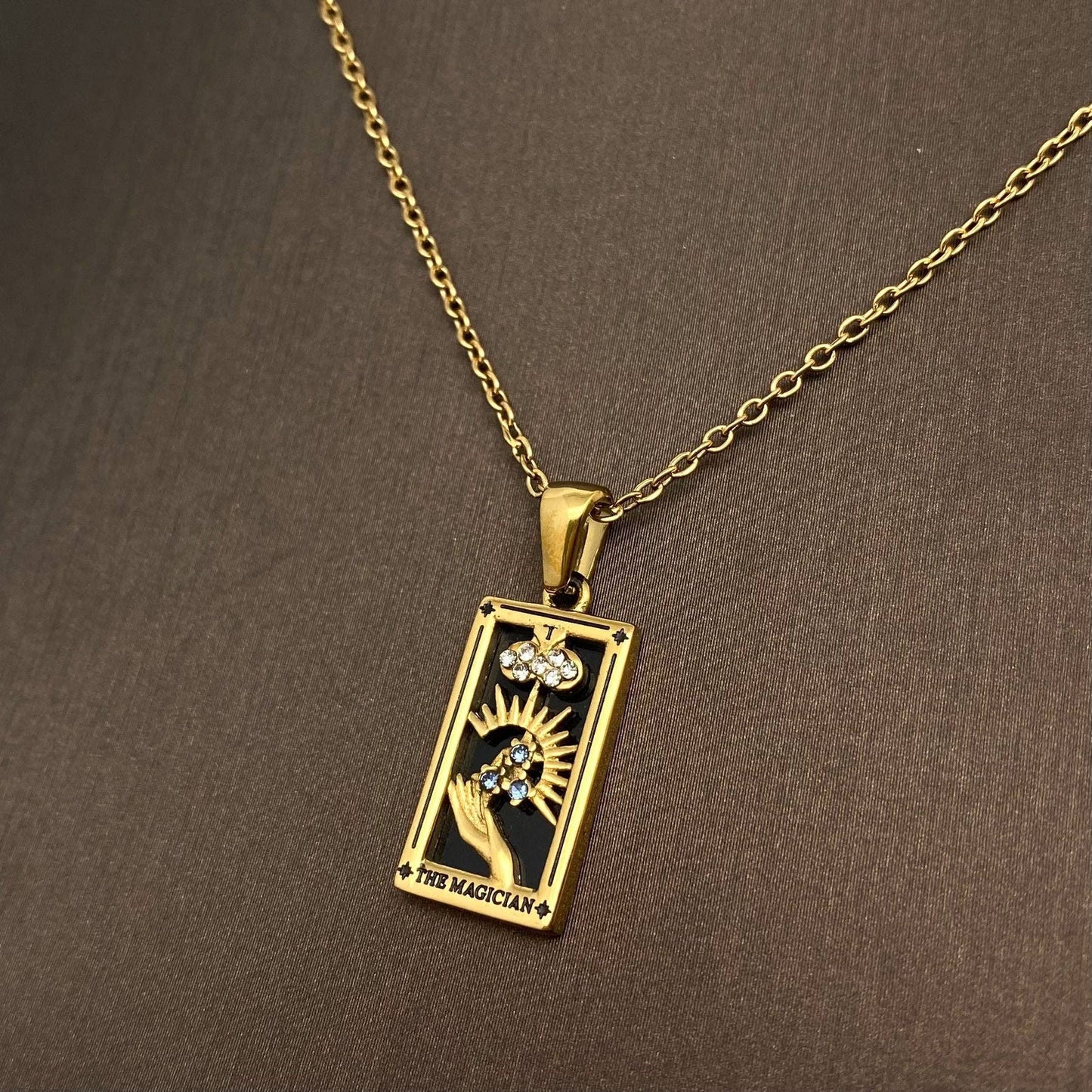 Star Moon Mini Tarot Necklace -Star