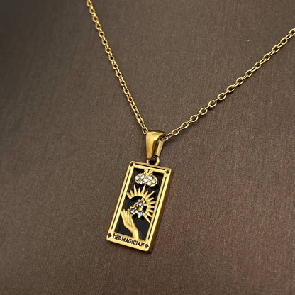 Star Moon Mini Tarot Necklace -Star