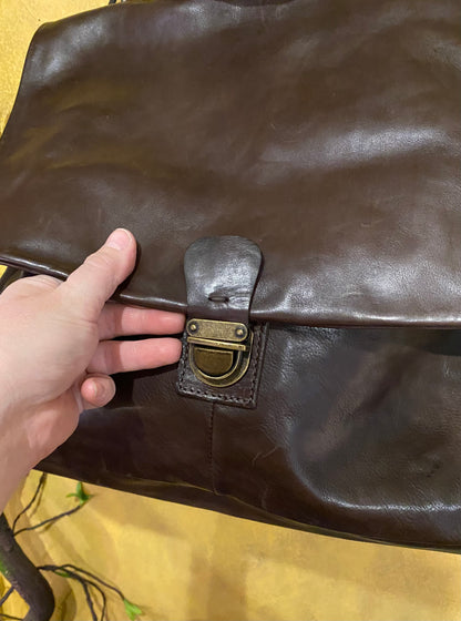 Hudde Leather Bag - Dark Brown