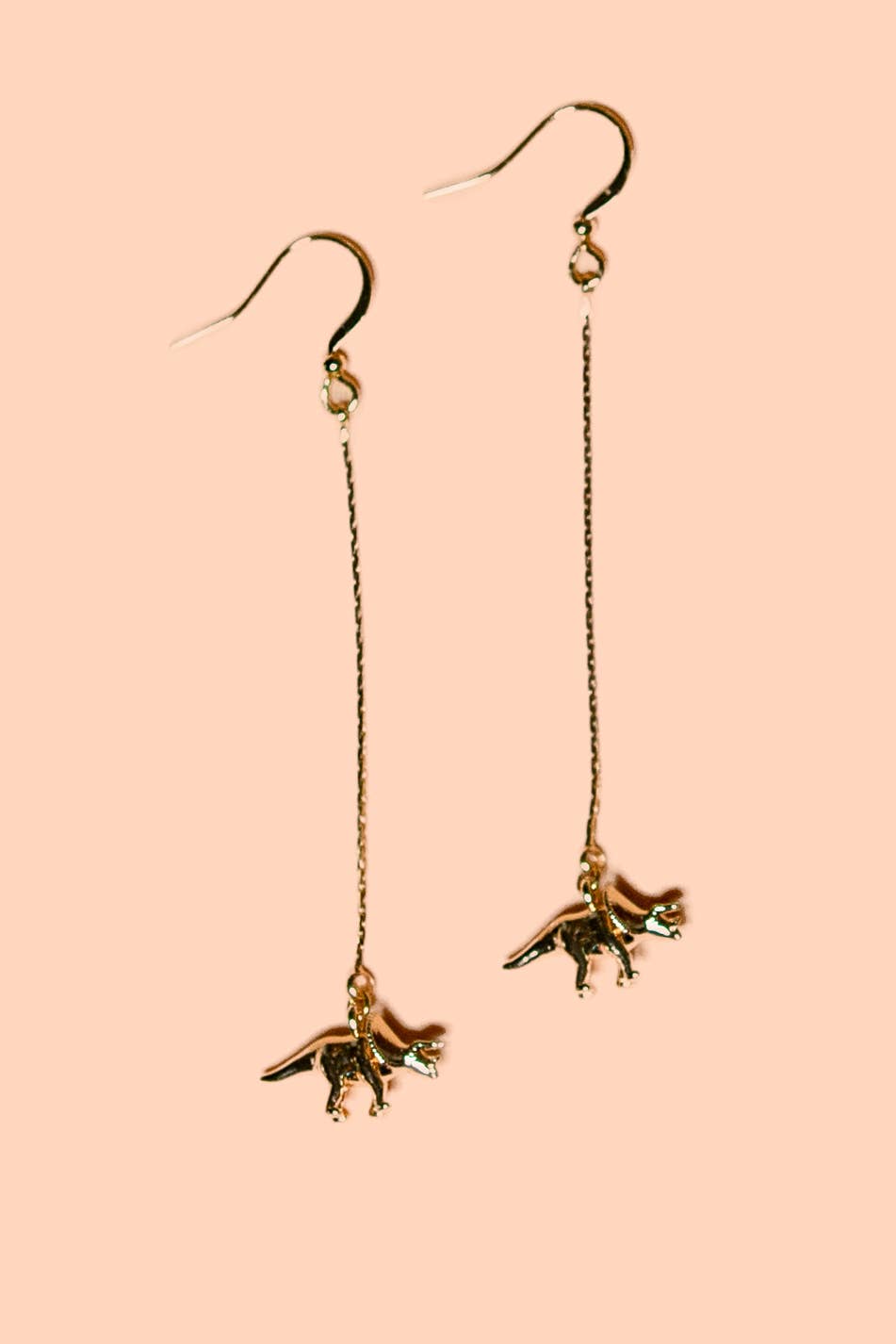 Dino-mite Triceratops Earring- 18K Gold Plated