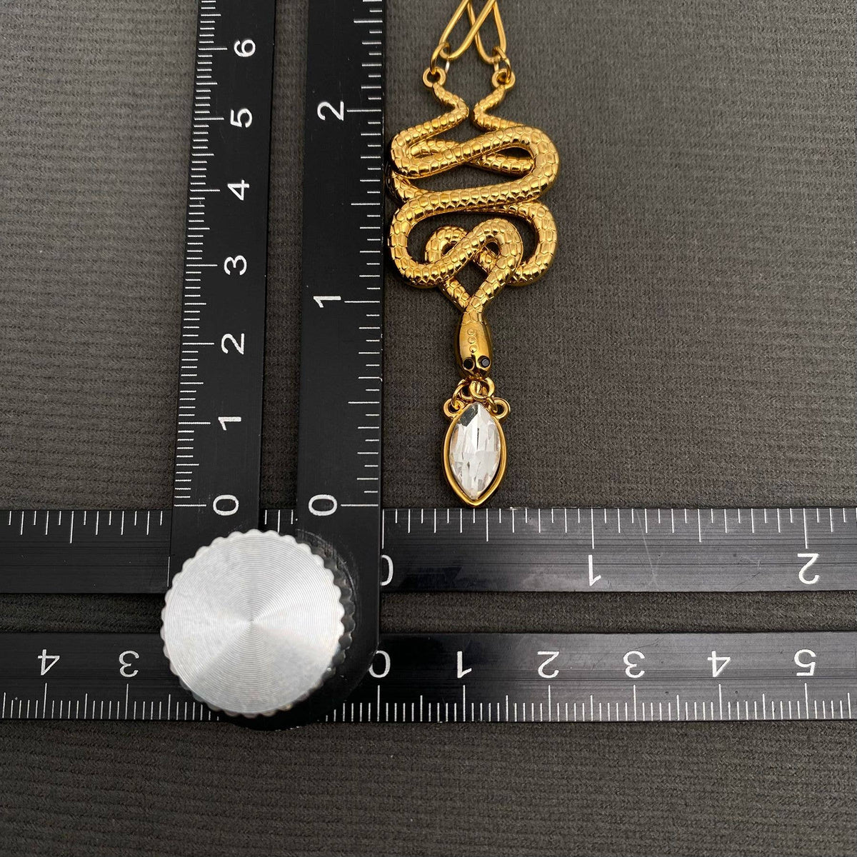 Zircon Double Snake 18K Gold Plated S.Steel Necklace - FGS