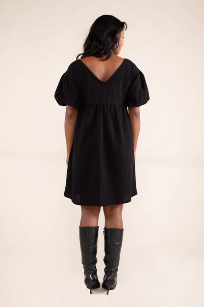 Elodie Dress - Plus Size: X-Large / Black - La De Da