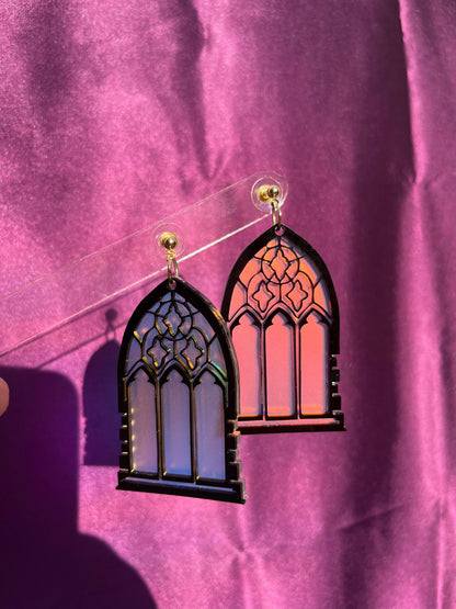 Church Stained Glass Window Earring