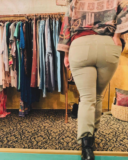 Kate High Rise Slim Jeans - Deep Khaki