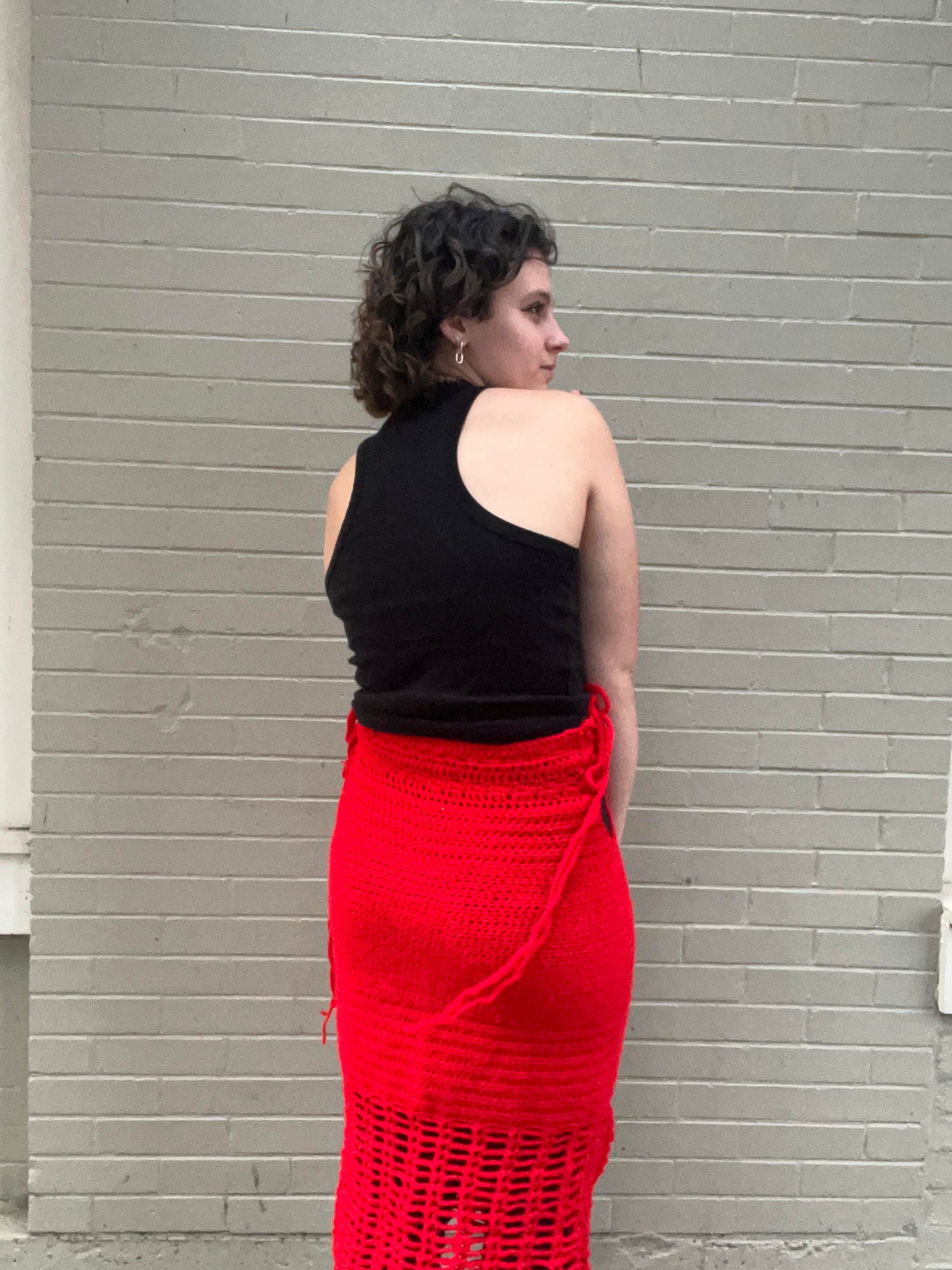 Red Crochet Corset Skirt* #5