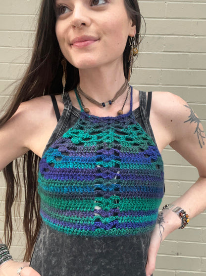 Blue & Green Crochet Bralette* #21