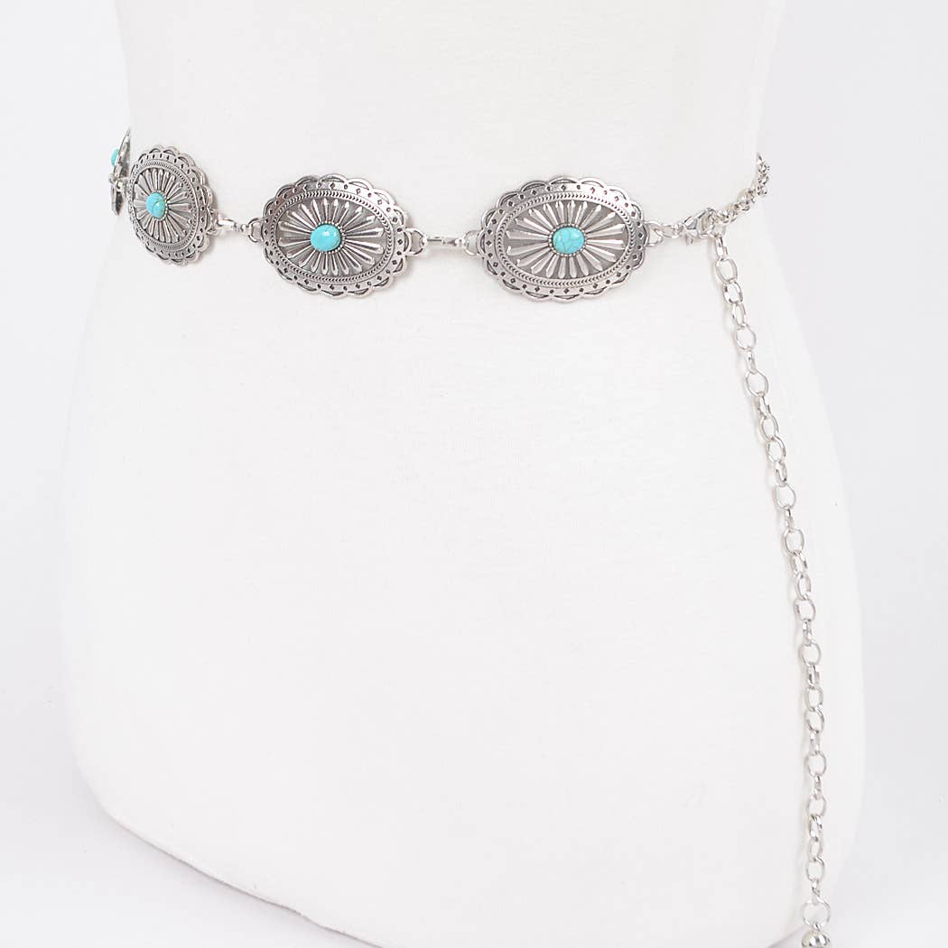Western Style Metal Chain Belt - ATS