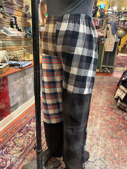 Flannel Patchwork Pants #8