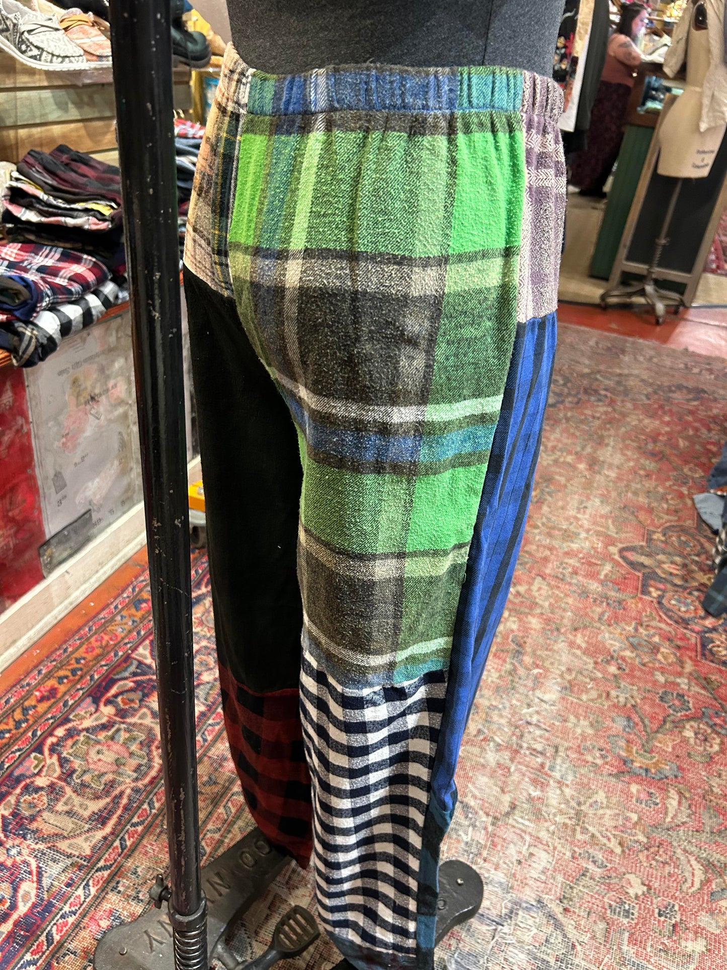 Flannel Patchwork Pants #3