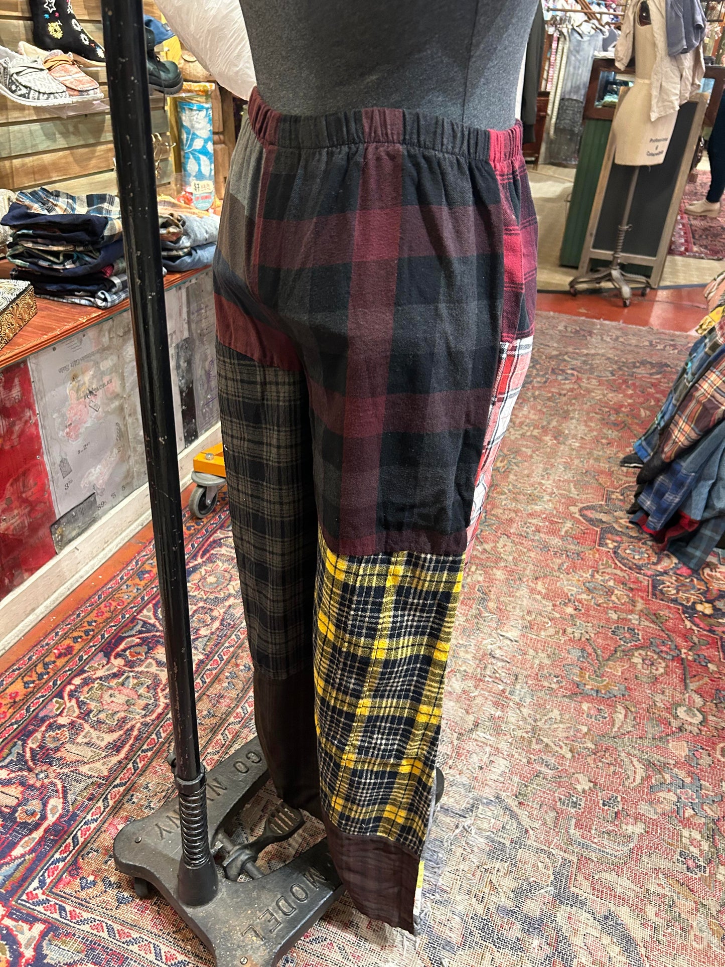 Flannel Patchwork Pants #6