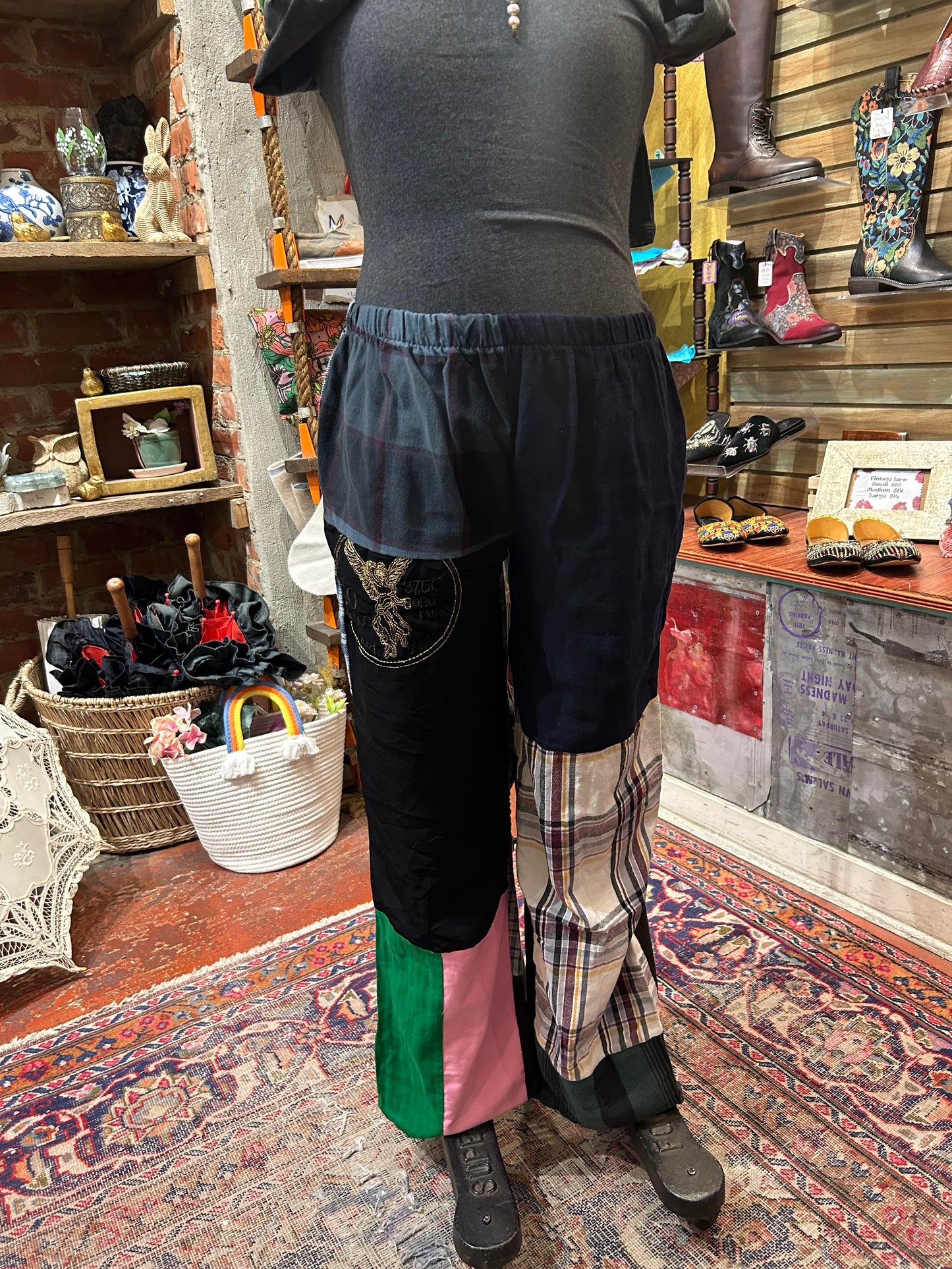 Flannel Patchwork Pants #9